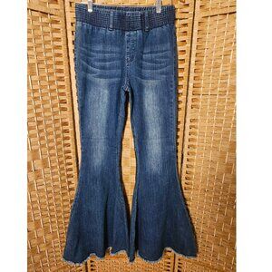 Turquoise Haven Bell Bottom Denim Flare Jeans Women's L NWT